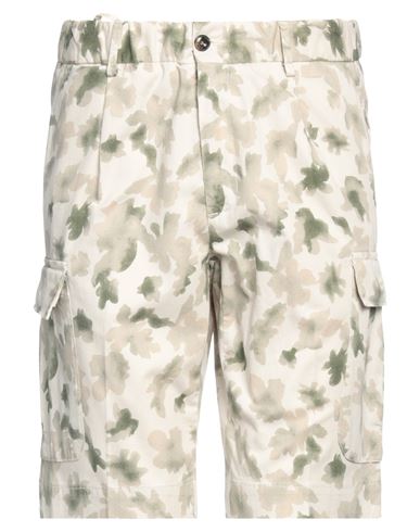 Briglia 1949 Man Shorts & Bermuda Shorts Ivory Size 32 Cotton, Linen, Elastane