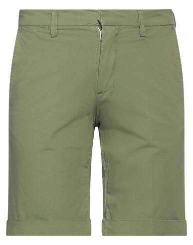 Bro Ship Man Shorts & Bermuda Shorts Military green Size 30 Cotton, Elastane