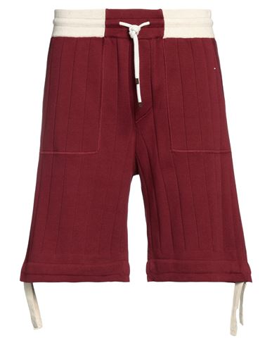 Brunello Cucinelli Man Shorts & Bermuda Shorts Burgundy Size M Cotton
