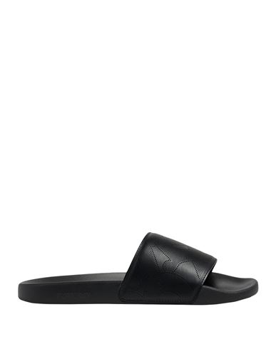 Burberry Man Sandals Black Size 13 Soft Leather