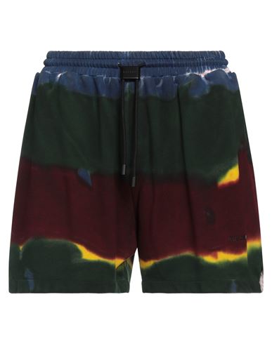 Buscemi Man Shorts & Bermuda Shorts Dark green Size L Cotton, Brass, Polyester