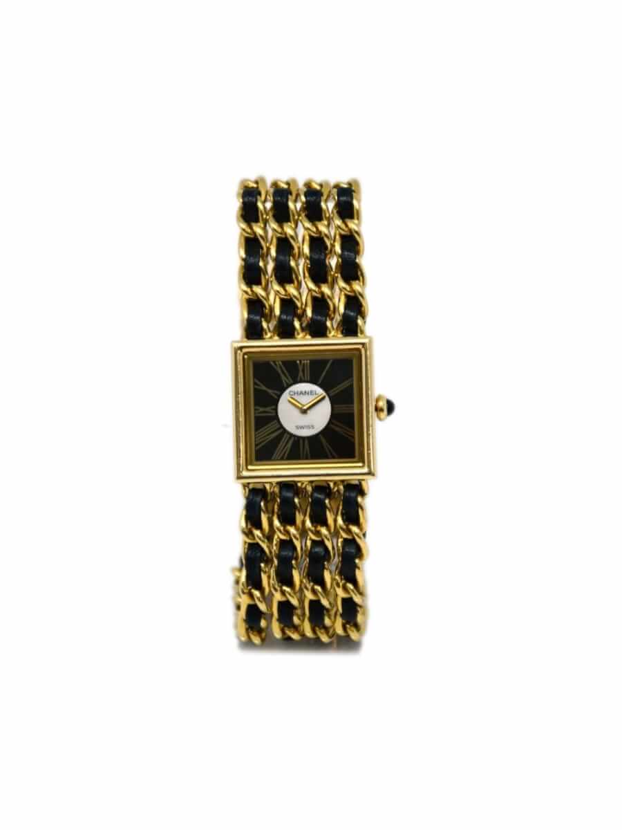 CHANEL Pre-Owned 1987 pre-owned Mademoiselle L 22mm - Gold