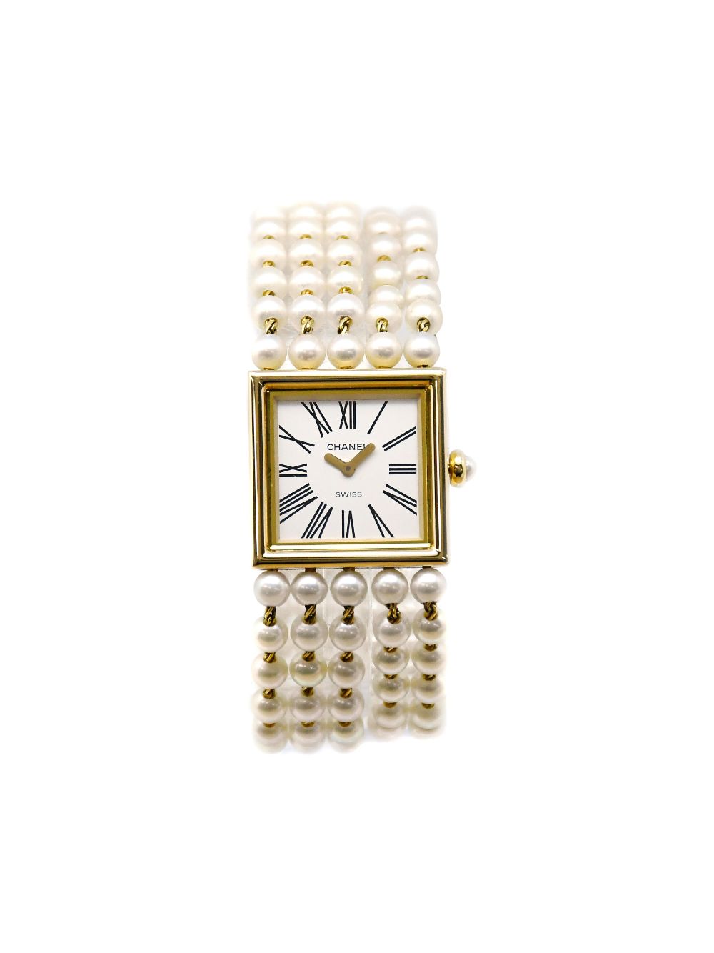 CHANEL Pre-Owned 1990 pre-owned Mademoiselle 22mm - White