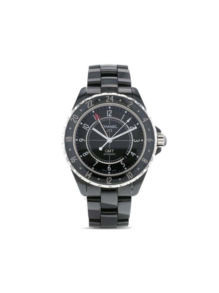 CHANEL Pre-Owned 2010 J12 GMT 41mm - Black