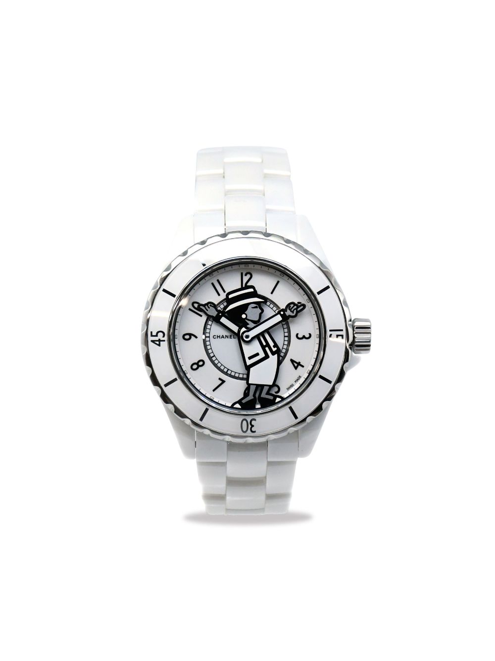 CHANEL Pre-Owned 2017 pre-owned J12 38mm - White