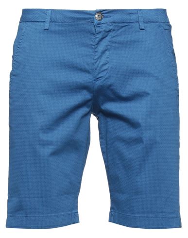 Camouflage Ar And J. Man Shorts & Bermuda Shorts Blue Size 29 Cotton, Elastane