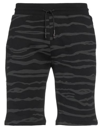 Cavalli Class Man Shorts & Bermuda Shorts Black Size M Cotton