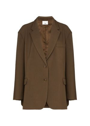 The Frankie Shop Bea loose-fit blazer – Brown £275.00