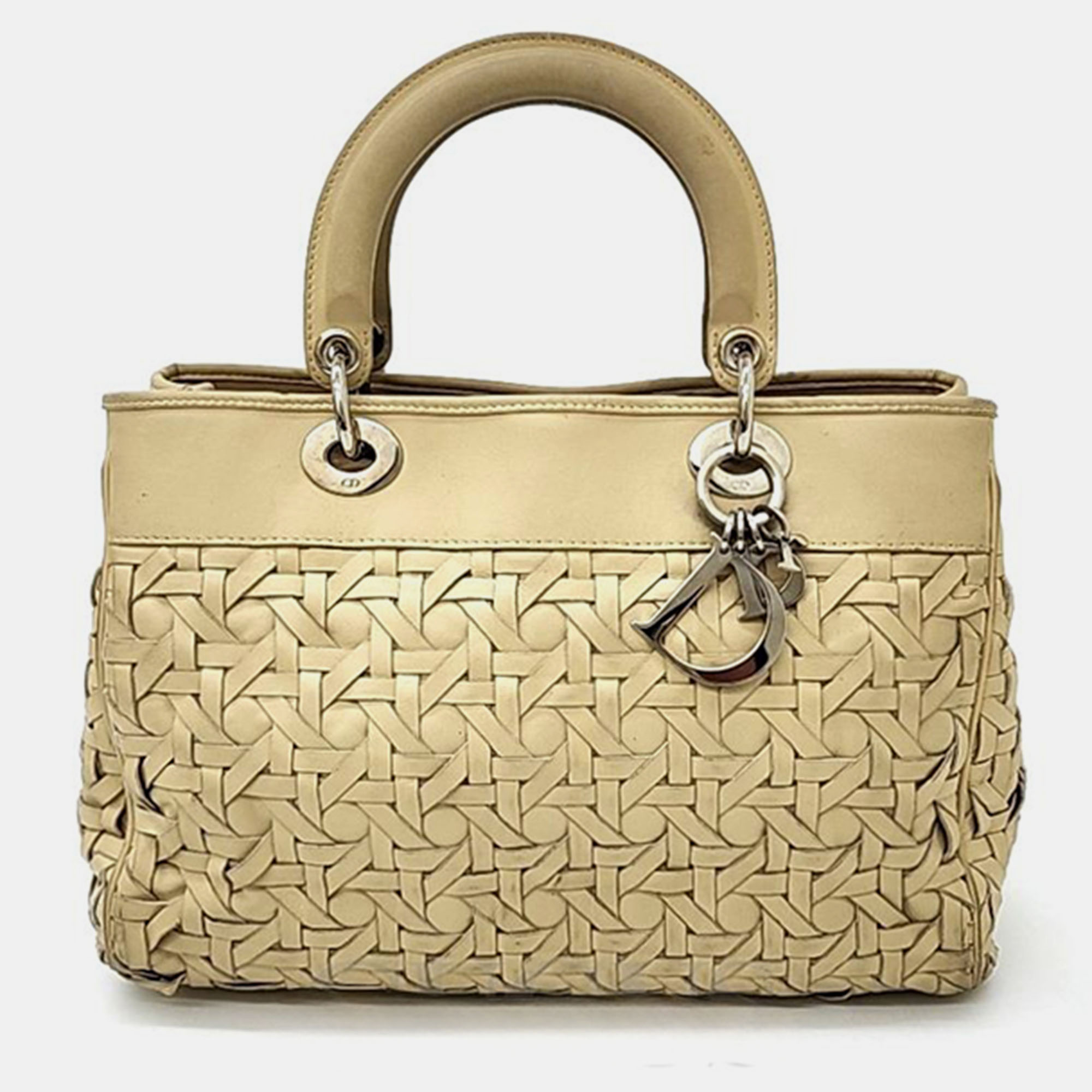 Christian Dior Woven Cannage Tote Bag