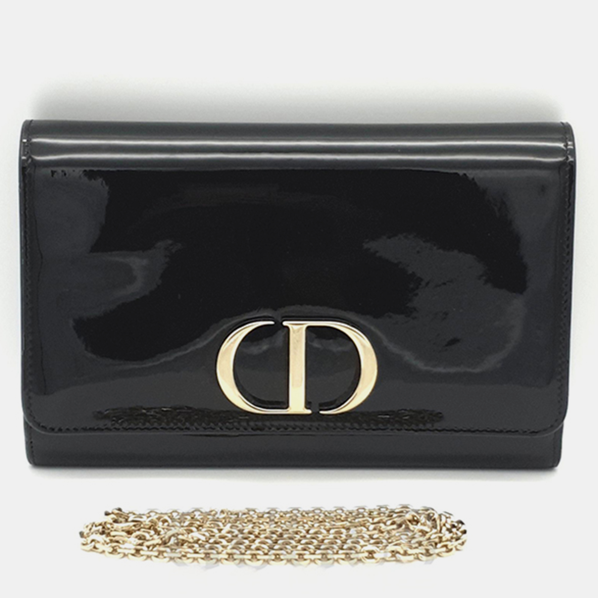 Christian Dior patent clutch and cross bag