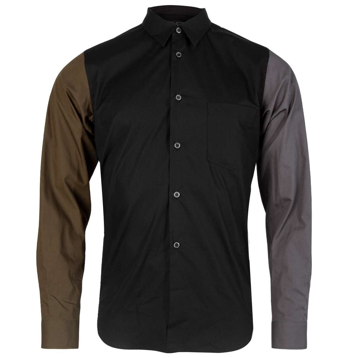 Contrast Sleeve Shirt S Black