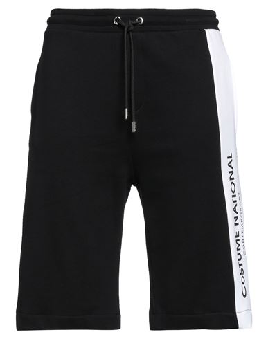 Costume National Man Shorts & Bermuda Shorts Black Size M Cotton