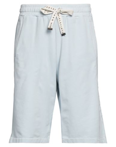 Daniele Fiesoli Man Shorts & Bermuda Shorts Light blue Size L Cotton, Elastane