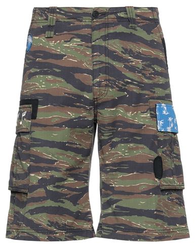 Den Ver Man Shorts & Bermuda Shorts Military green Size 32 Cotton