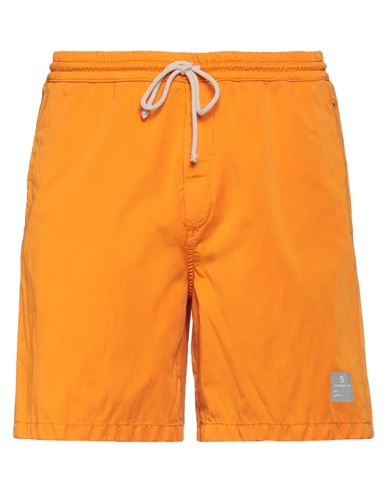 Department 5 Man Shorts & Bermuda Shorts Orange Size M Cotton, Polyamide