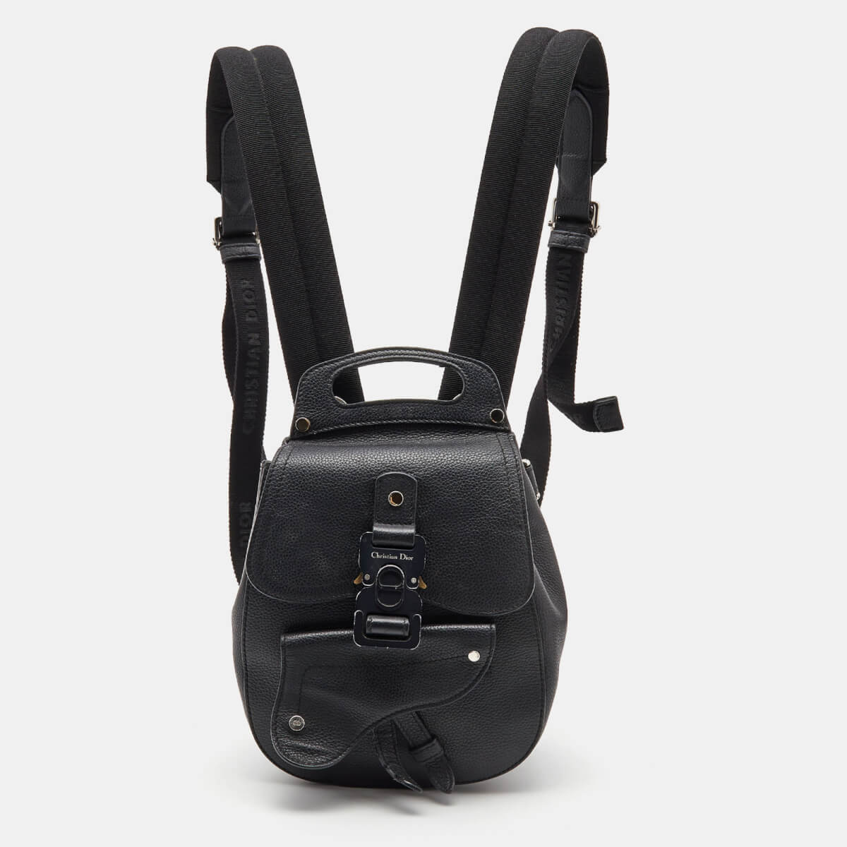 Dior Black Leather Gallop Backpack
