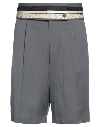Dior Homme Man Shorts & Bermuda Shorts Grey Size 34 Virgin Wool, Polyester, Cotton