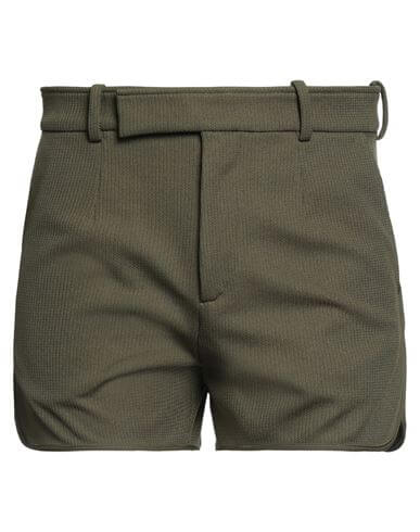 Dior Homme Man Shorts & Bermuda Shorts Military green Size M Polyester, Cotton