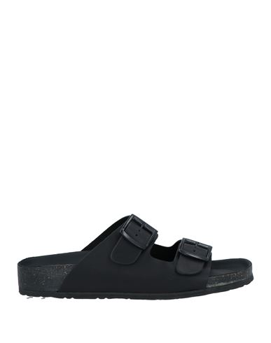 Dondup Man Sandals Black Size 7 Soft Leather