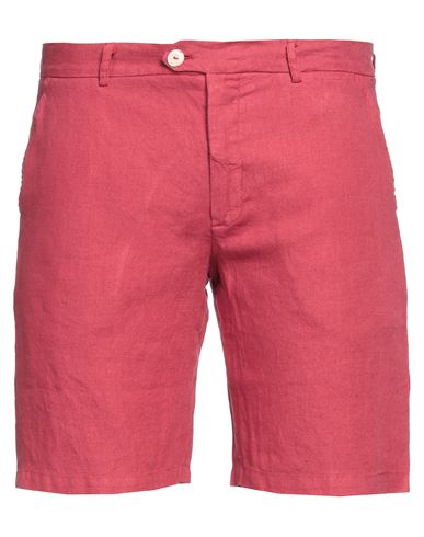 Drumohr Man Shorts & Bermuda Shorts Brick red Size XXL Linen