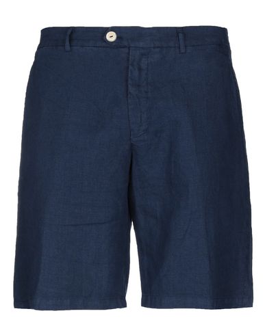 Drumohr Man Shorts & Bermuda Shorts Midnight blue Size L Linen