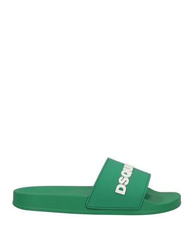 Dsquared2 Man Sandals Green Size 7 Rubber
