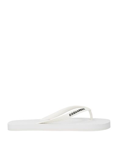 Dsquared2 Man Sandals Off white Size 12 Rubber