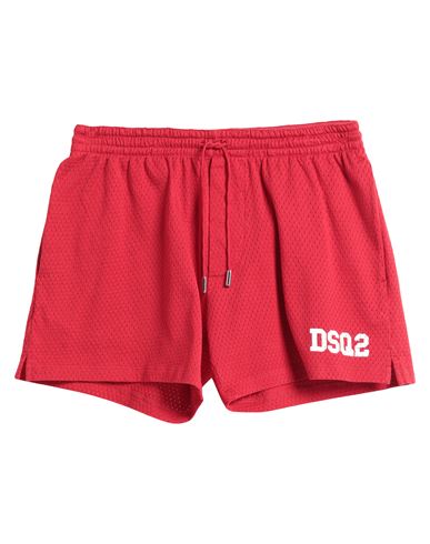 Dsquared2 Man Shorts & Bermuda Shorts Red Size XXL Cotton