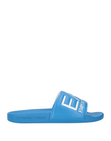 Ea7 Man Sandals Azure Size 8.5 Rubber