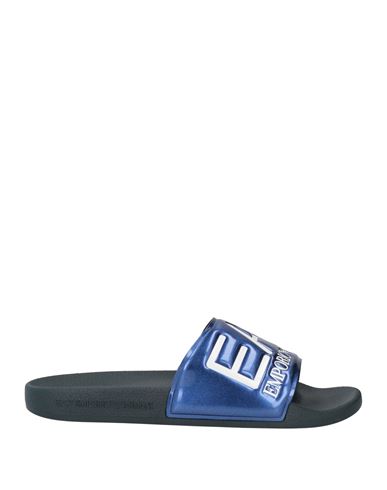 Ea7 Man Sandals Blue Size 10 Rubber