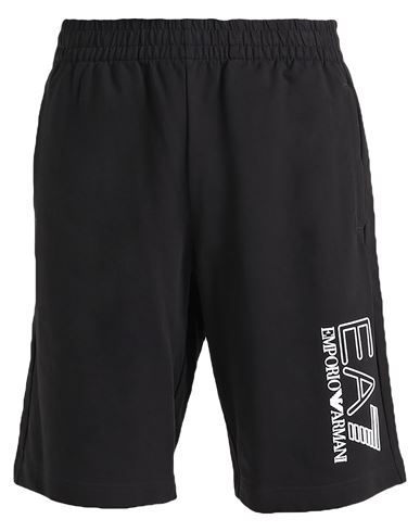 Ea7 Man Shorts & Bermuda Shorts Black Size M Cotton