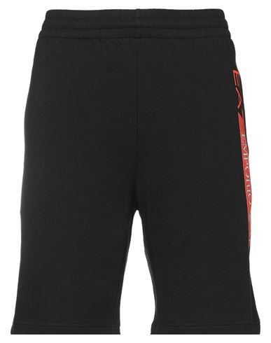Ea7 Man Shorts & Bermuda Shorts Black Size XXS Cotton