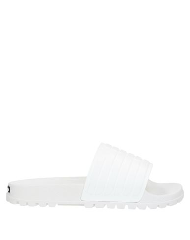 Emporio Armani Man Sandals White Size 8 Rubber