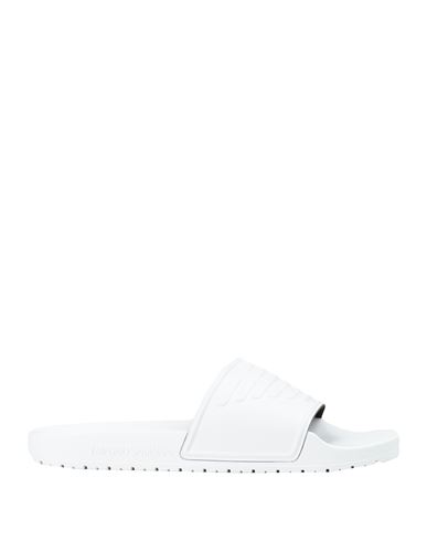 Emporio Armani Man Sandals White Size 8.5 PVC - Polyvinyl chloride, Polyurethane