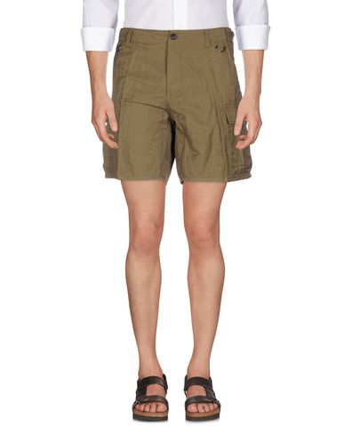 Ermanno Scervino Man Shorts & Bermuda Shorts Military green Size 36 Linen, Polyamide, Cotton, Metallic fiber