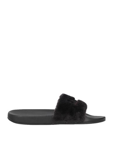 Ferragamo Man Sandals Black Size 13 Lambskin, Calfskin