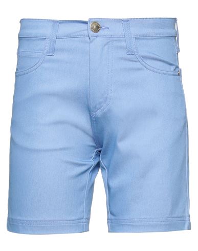 Frankie Morello Man Shorts & Bermuda Shorts Light blue Size 32 Cotton, Polyester, Elastane
