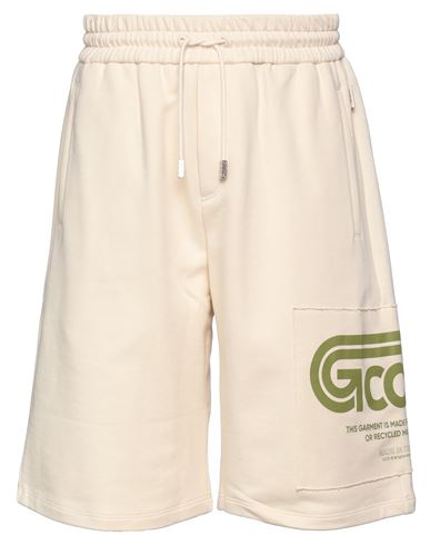 Gcds Man Shorts & Bermuda Shorts Ivory Size M Cotton