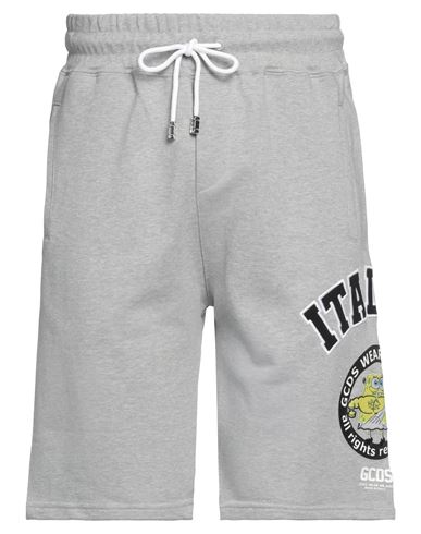 Gcds Man Shorts & Bermuda Shorts Light grey Size M Cotton
