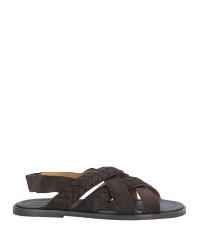 Giorgio Armani Man Sandals Dark brown Size 7.5 Calfskin