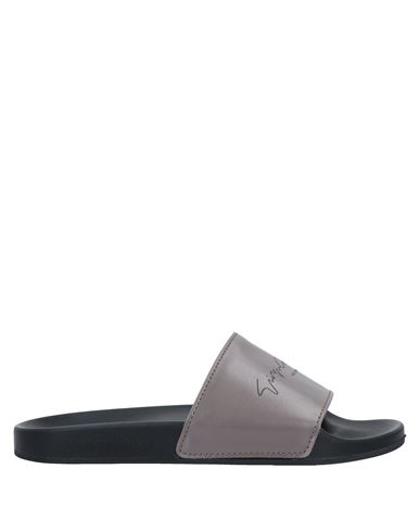 Giorgio Armani Man Sandals Dove grey Size 10 Textile fibers