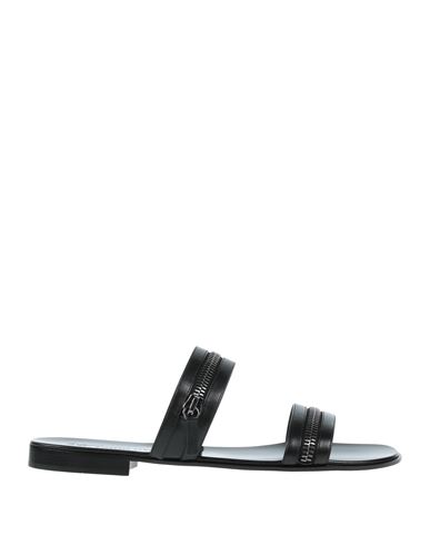 Giuseppe Zanotti Man Sandals Black Size 8 Soft Leather