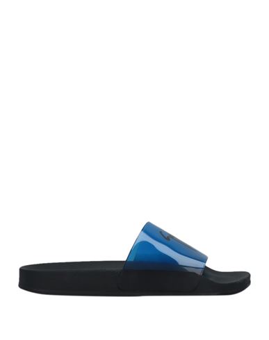 Giuseppe Zanotti Man Sandals Blue Size 8 Textile fibers