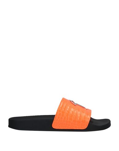 Giuseppe Zanotti Man Sandals Orange Size 10 Soft Leather