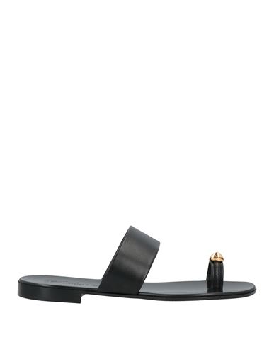 Giuseppe Zanotti Man Thong sandal Black Size 12 Soft Leather