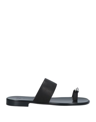 Giuseppe Zanotti Man Thong sandal Black Size 6 Soft Leather