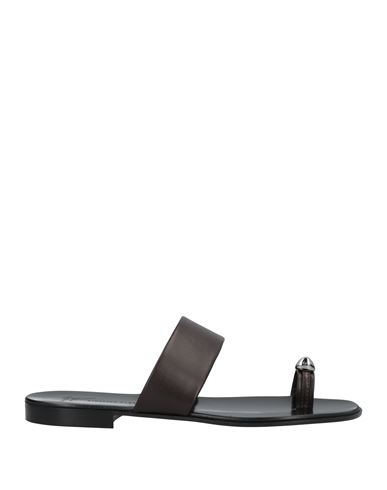 Giuseppe Zanotti Man Thong sandal Dark brown Size 7 Soft Leather
