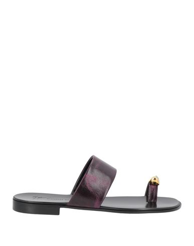 Giuseppe Zanotti Man Thong sandal Deep purple Size 11 Soft Leather