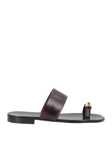 Giuseppe Zanotti Man Thong sandal Deep purple Size 13 Soft Leather