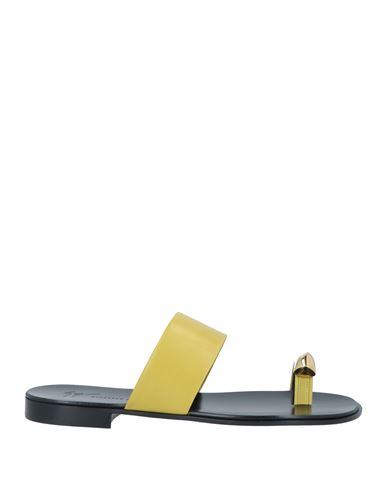 Giuseppe Zanotti Man Thong sandal Yellow Size 12 Soft Leather